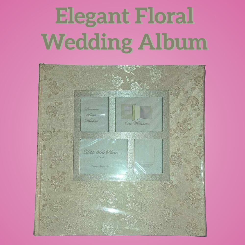 Elegant Gold Wedding Engagement Memories Photo Album 300 4x6